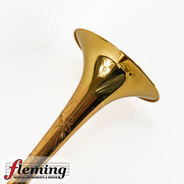 Shires U.S.A. Tenor Trombone Bell &amp; Valve Section ONLY (Incomplete / Project) - Gold Brass