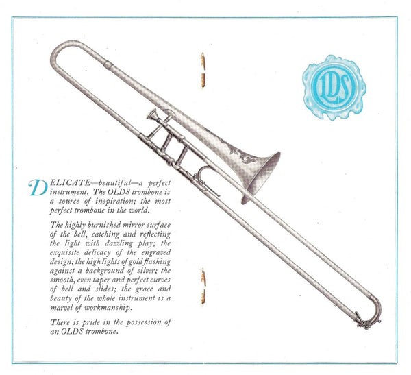 Vintage F.E. Olds & Son Medium Bore Trombone (1925) - Original Finish 2½