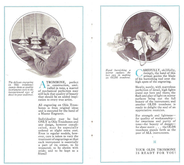 Vintage F.E. Olds & Son Medium Bore Trombone (1925) - Original Finish 2½