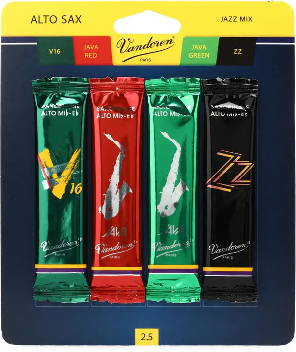 Vandoren Jazz Mix Saxophone Reeds (4 Pack)