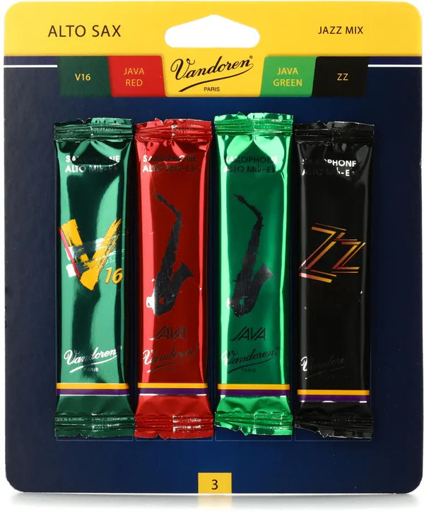 Vandoren Jazz Mix Saxophone Reeds (4 Pack)