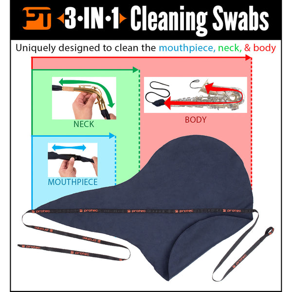 Protec 3-in-1 Cleaning Swab (Tenor Sax)